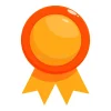 orange-award-ribbon-representing-achievement-success-standing-out-325691262